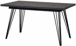 Раскладной стол в современном стиле, цвет: угольный камень+ черный
